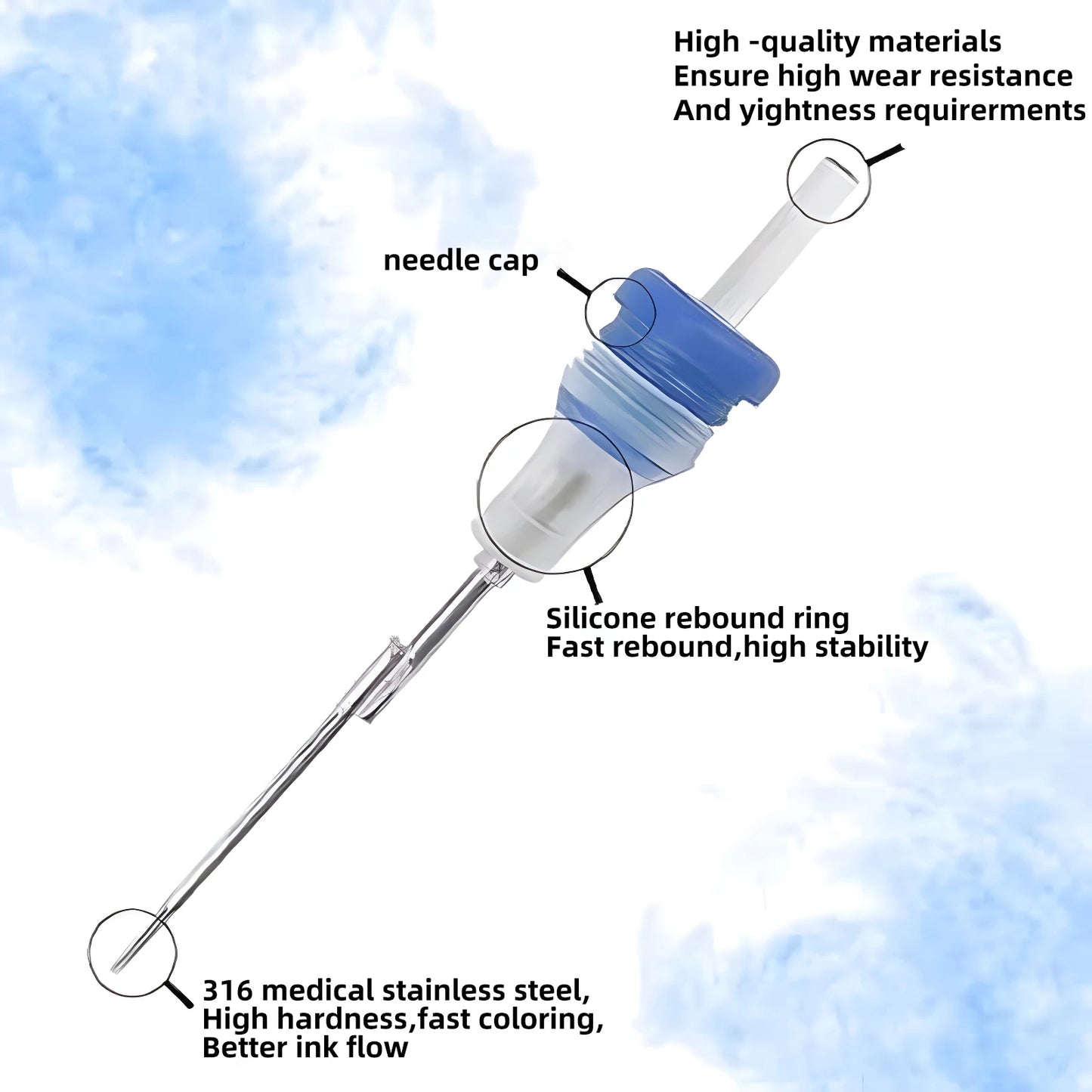 POSEIDON V2 50PCS Mixed Tattoo Needles Hot Disposable Tattoo Cartridges Needles Professional Sterile Tattoo Needle For Arts