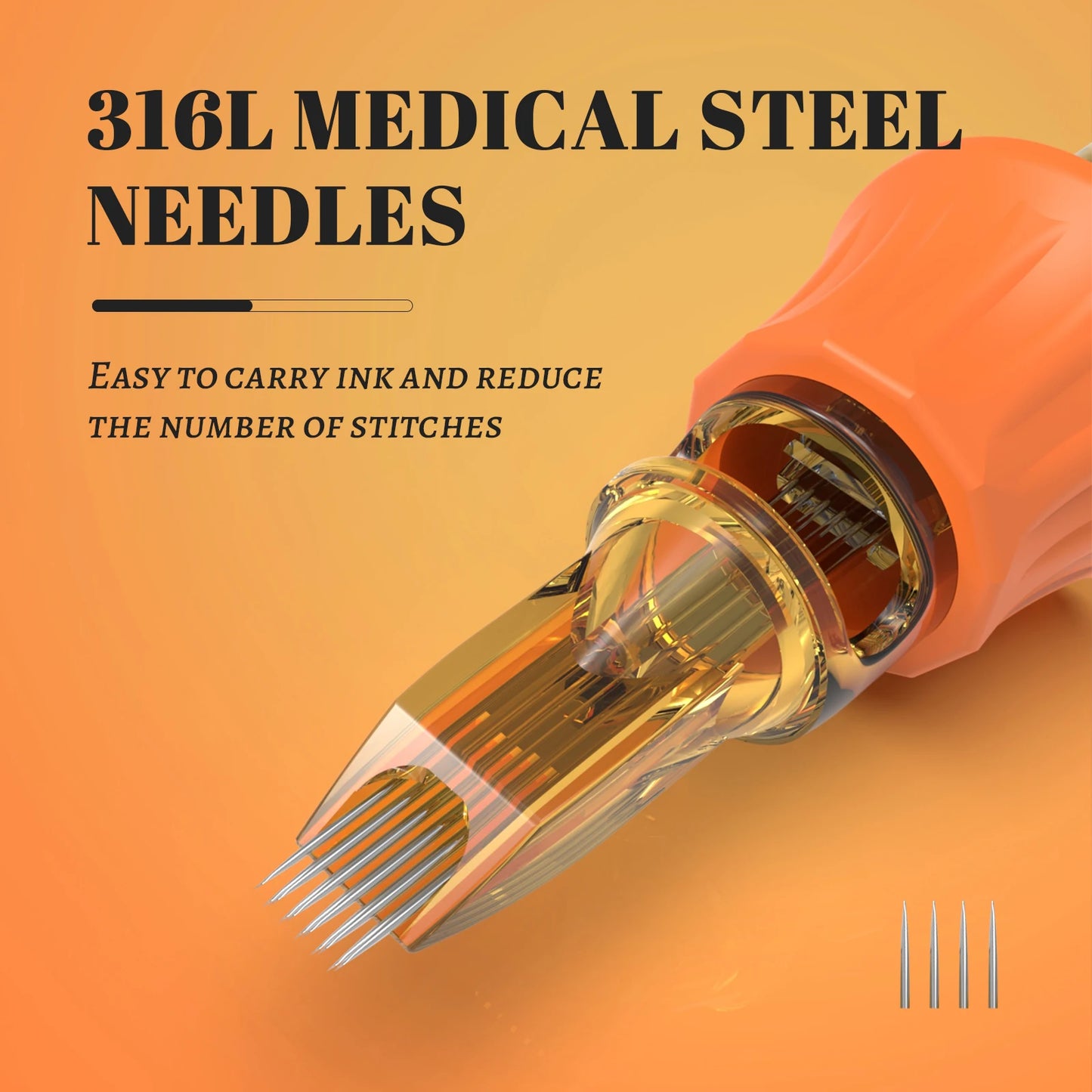 YILONG Yellow Gragonfly III Tattoo Cartridge Needles 20Pcs Disposable Tattoo Needle Cartridge Individually Packaged Needles