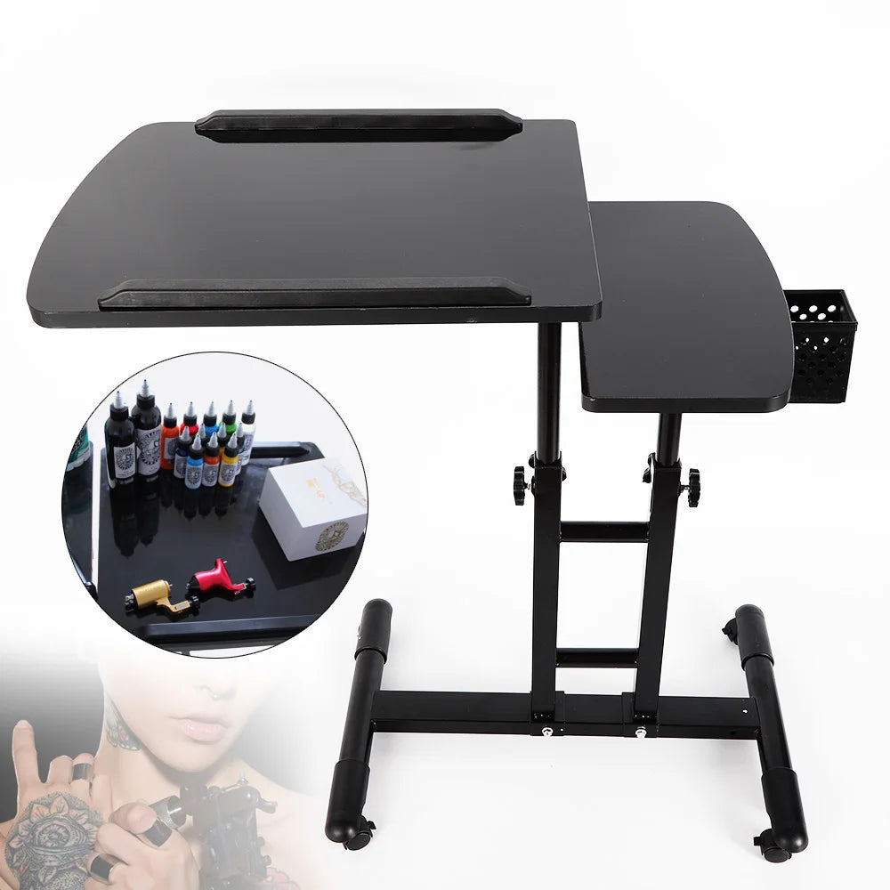 Portable Tattoo Workbench Mobile Work Station Arm Leg Rest Stand Desk Table Tray