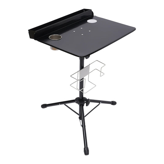 Portable Tattoo Workbench Stand Black Free-standing Tattoo Workstation Adjustable Height Tattoo Table for Beginners